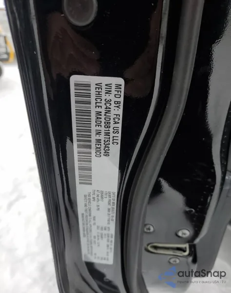 2021 Jeep Compass Latitude из США, поврежденный, VIN 3C4NJDBB1MT534349